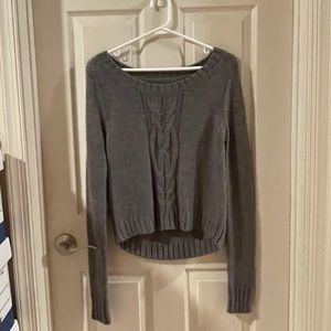 mudd | grey cable knit sweater